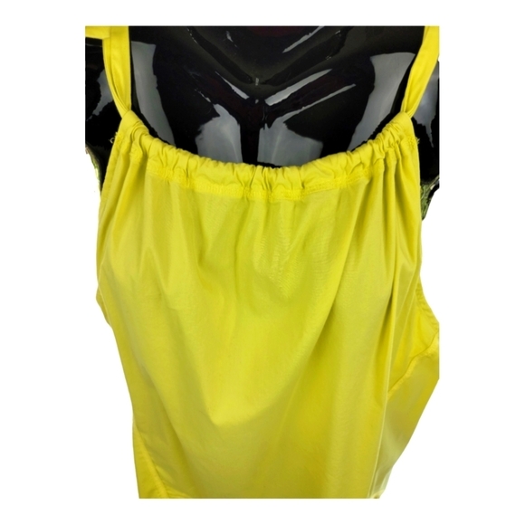 BCBGMAXAZRIA‎ Sleeveless Minimalist Drawstring Yellow Smock Top - Picture 2 of 9